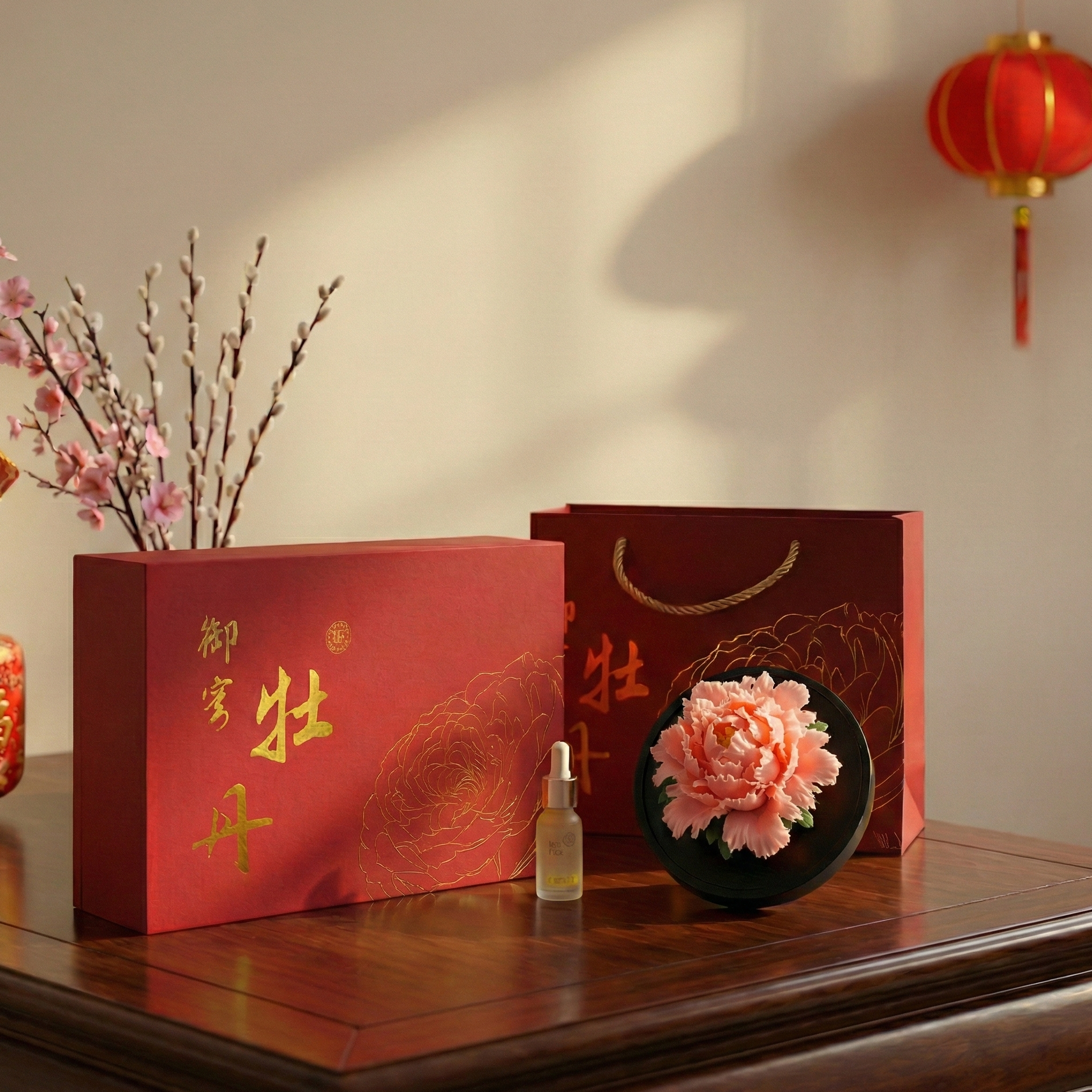 御穹牡丹香盅禮盒