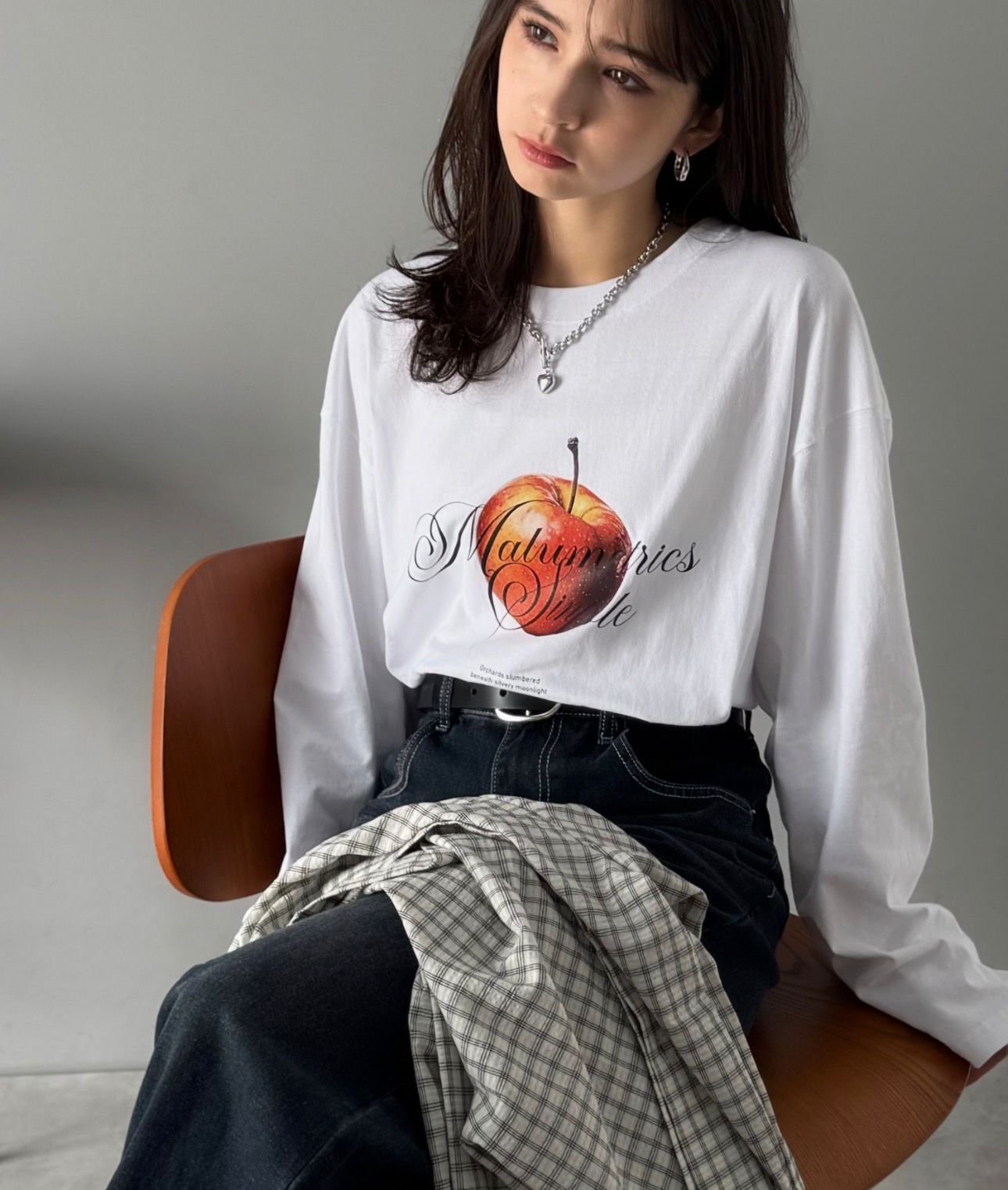 【預購】JN010901 JaVa 100%純棉蘋果圖案長袖上衣