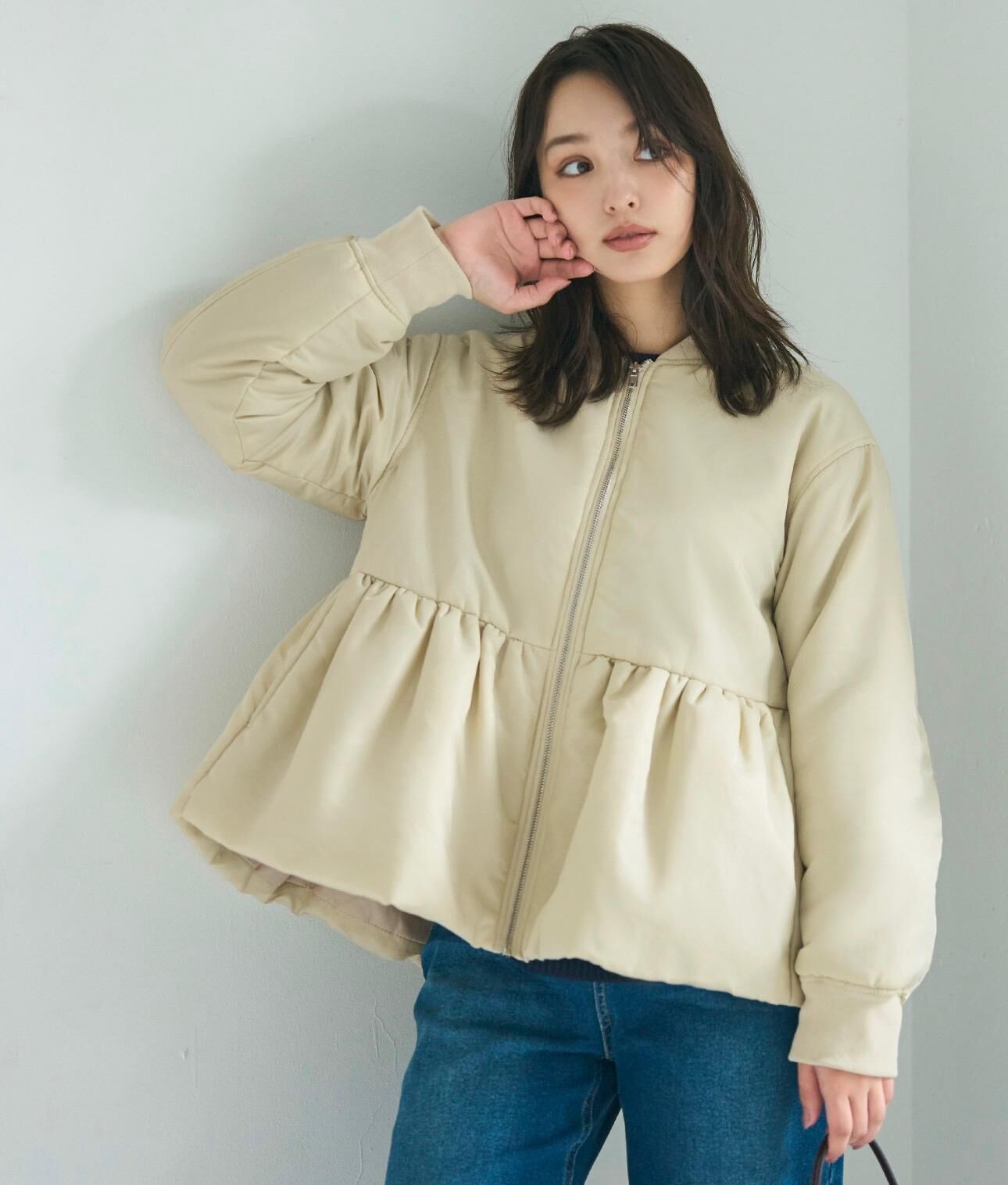 【預購】JN010903 COCA 荷葉邊下擺外套