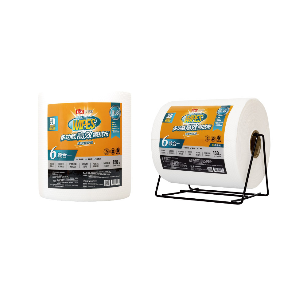 多功能高效擦拭布-捲筒家用款(超取最多4捲)_力可潔