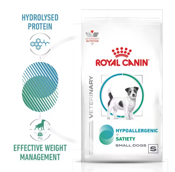 Royal Canin - 獸醫配方 - Hypoallergenic + Satiety Weight Management (Small Dog) 小型成犬低敏感 + 飽足感處方乾糧