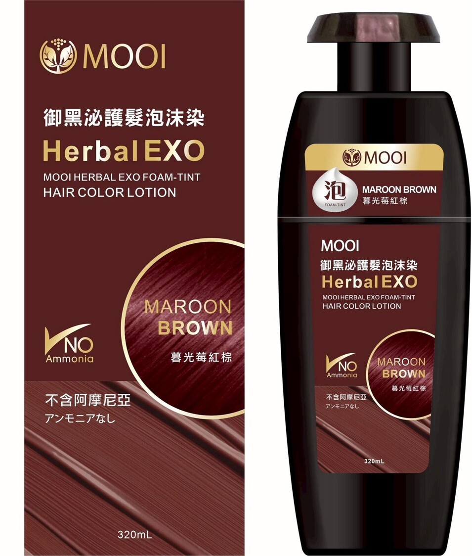 A14 MOOI 外泌體泡沫染髮 320ml - 暮光莓紅棕 (紅)