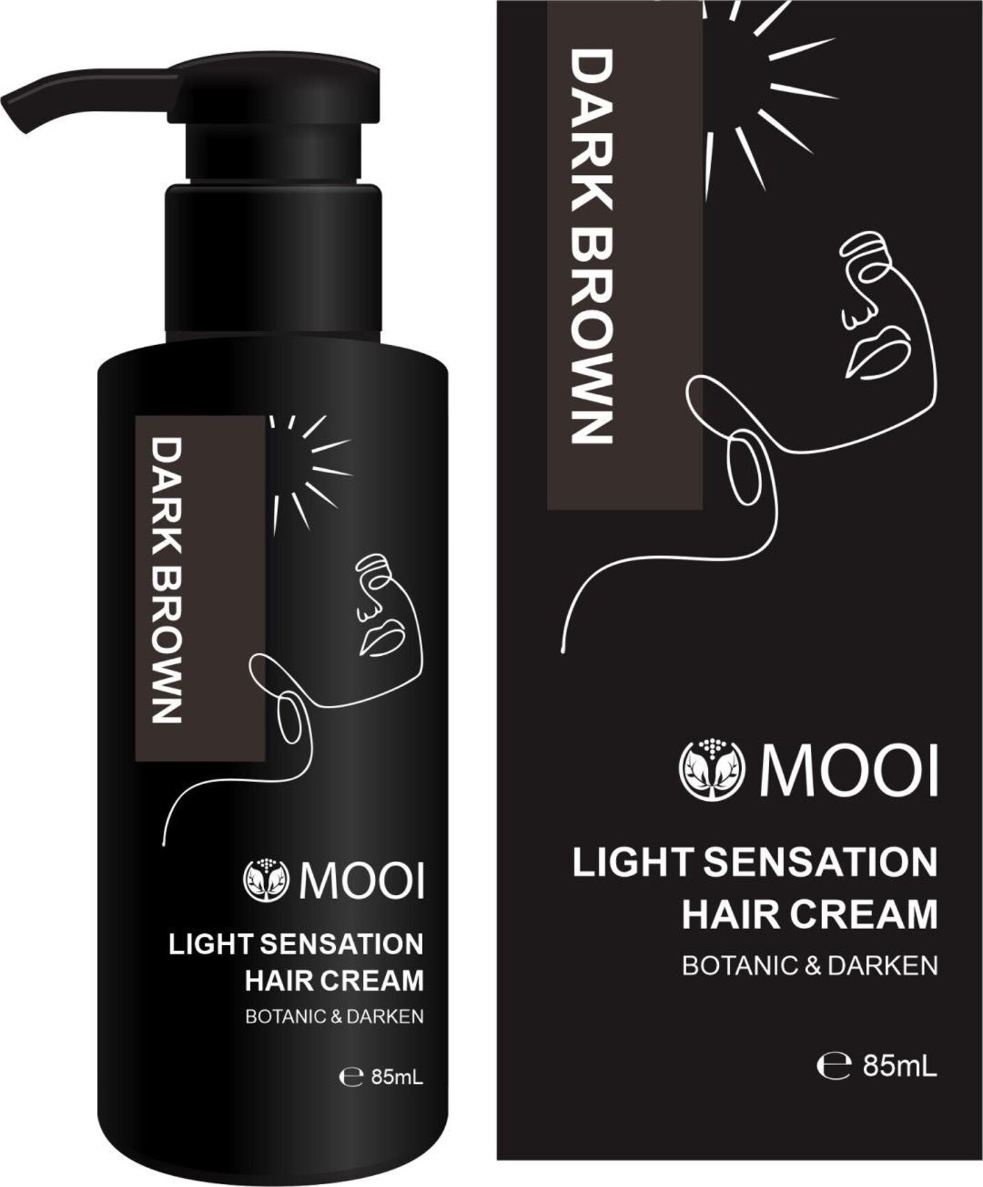 A18 MOOI 光感離子補色霜 85ml - 自然黑