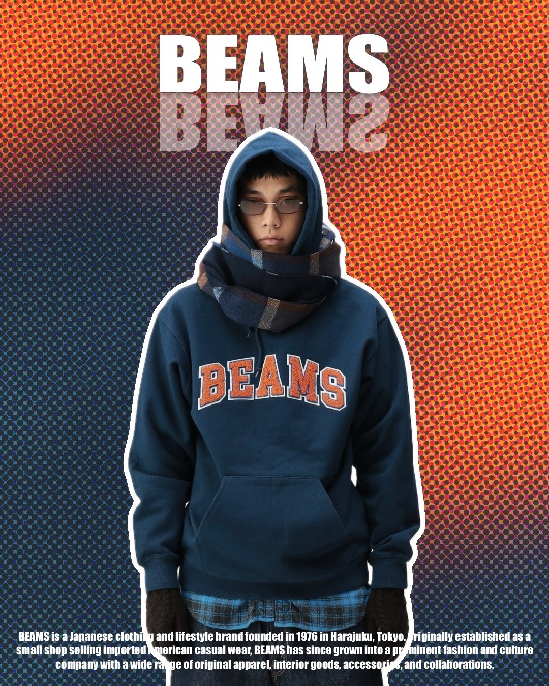 日本連線代購 BEAMS 標誌基本款連帽衫 三色