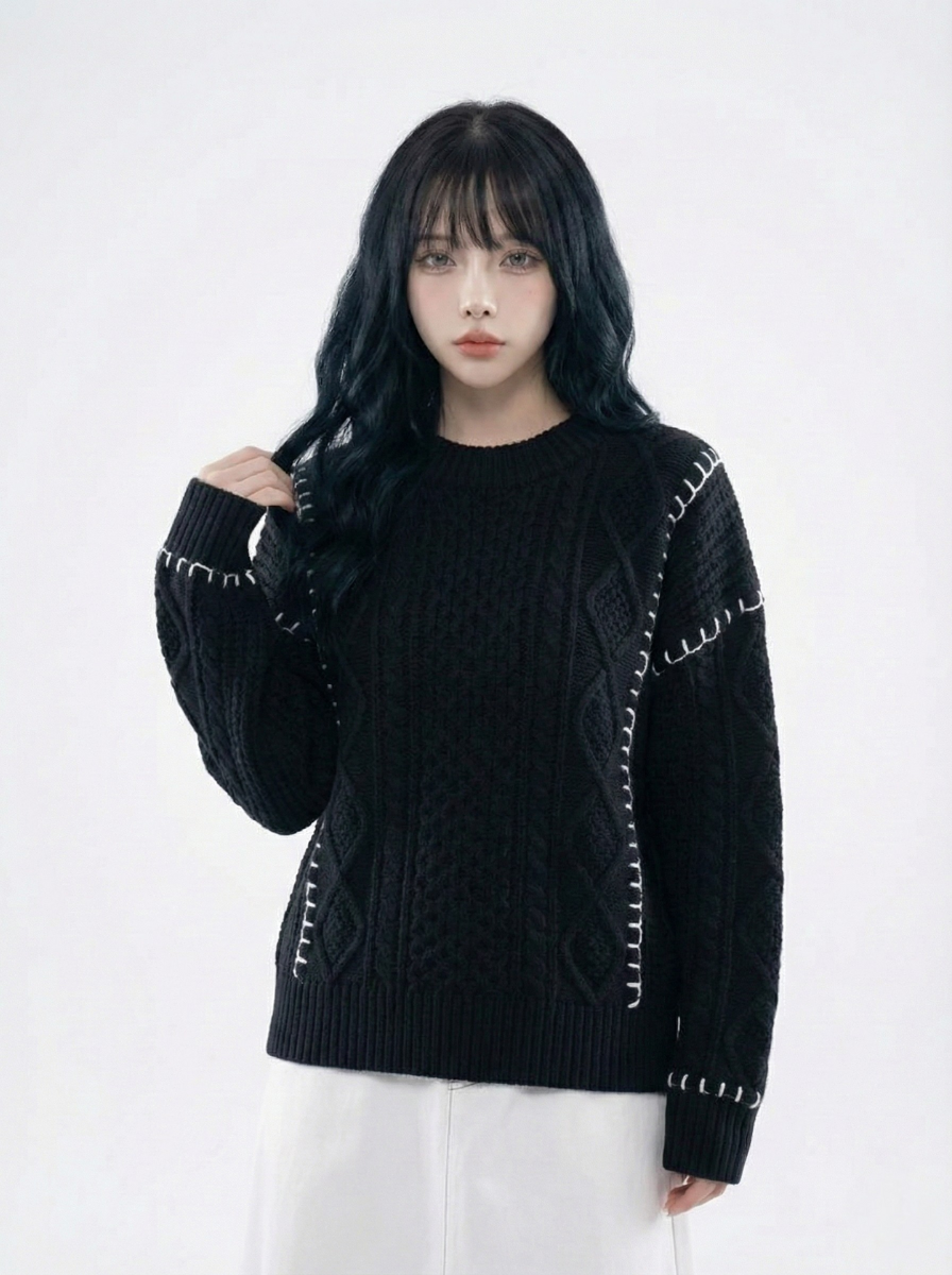 ODO 冷衫 針織麻花 TOP