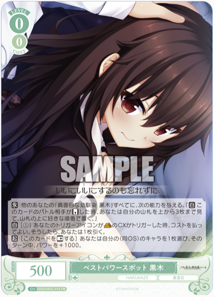 【OS03/R03-P14S PR】ベストパワースポット 黒木