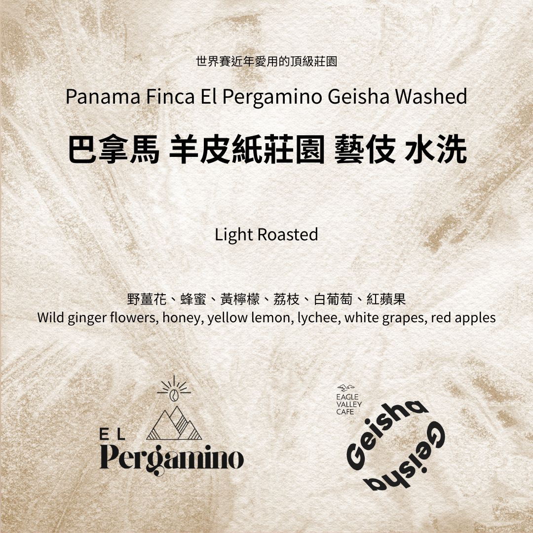 巴拿馬 羊皮紙莊園 藝伎 水洗 淺焙 咖啡豆