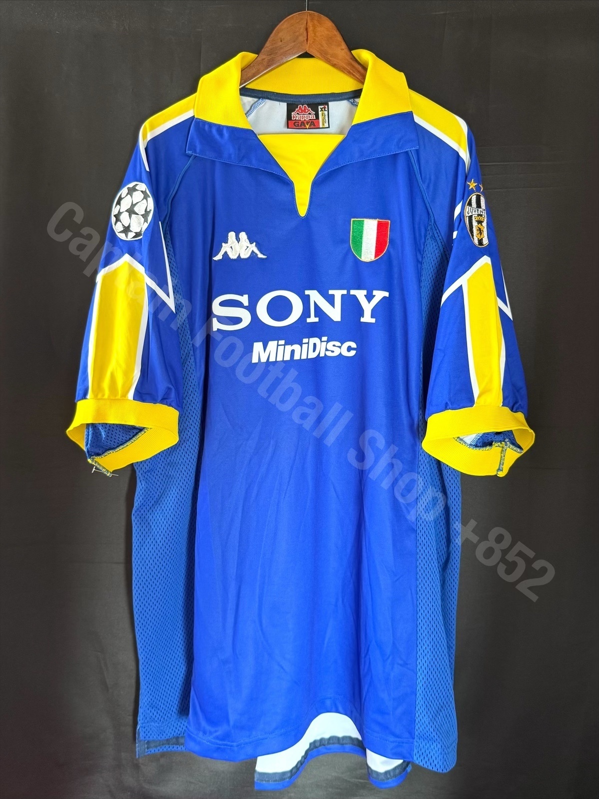 (Match Issue) Juventus 1997-1998 UEFA Champions League Kappa Away Match Worn Issue Shirt #10 DEL PIERO