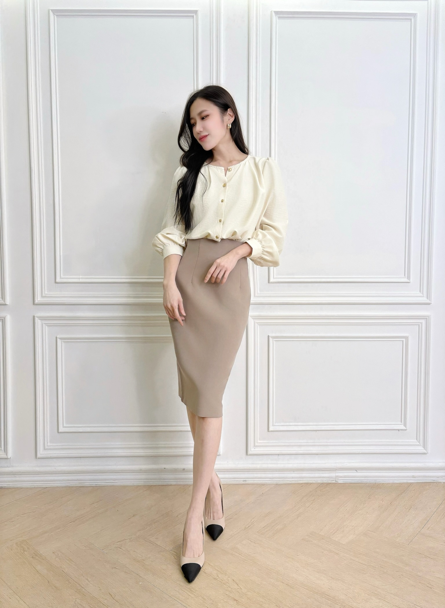 (經典必備!)秋冬10色窄裙-沙