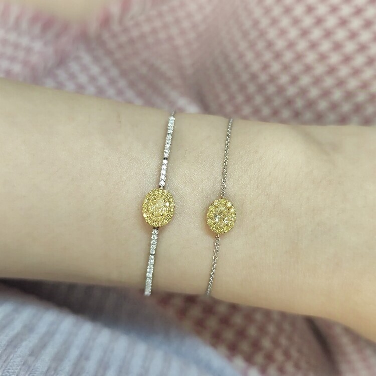 天然黃鑽鑽石手鏈