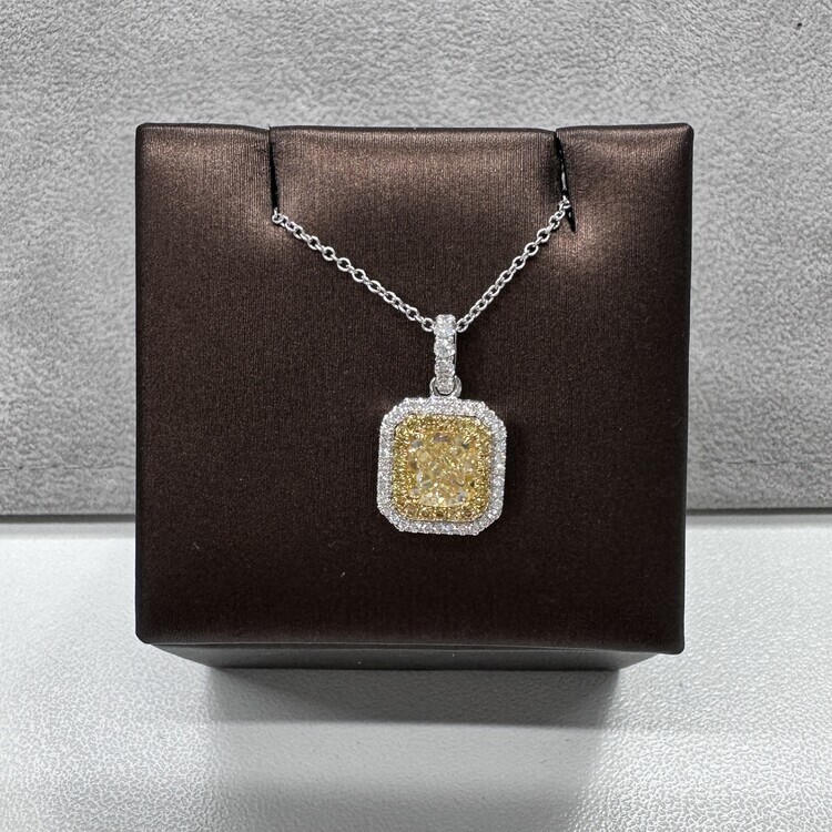 天然黃鑽頸鏈(GIA証書)