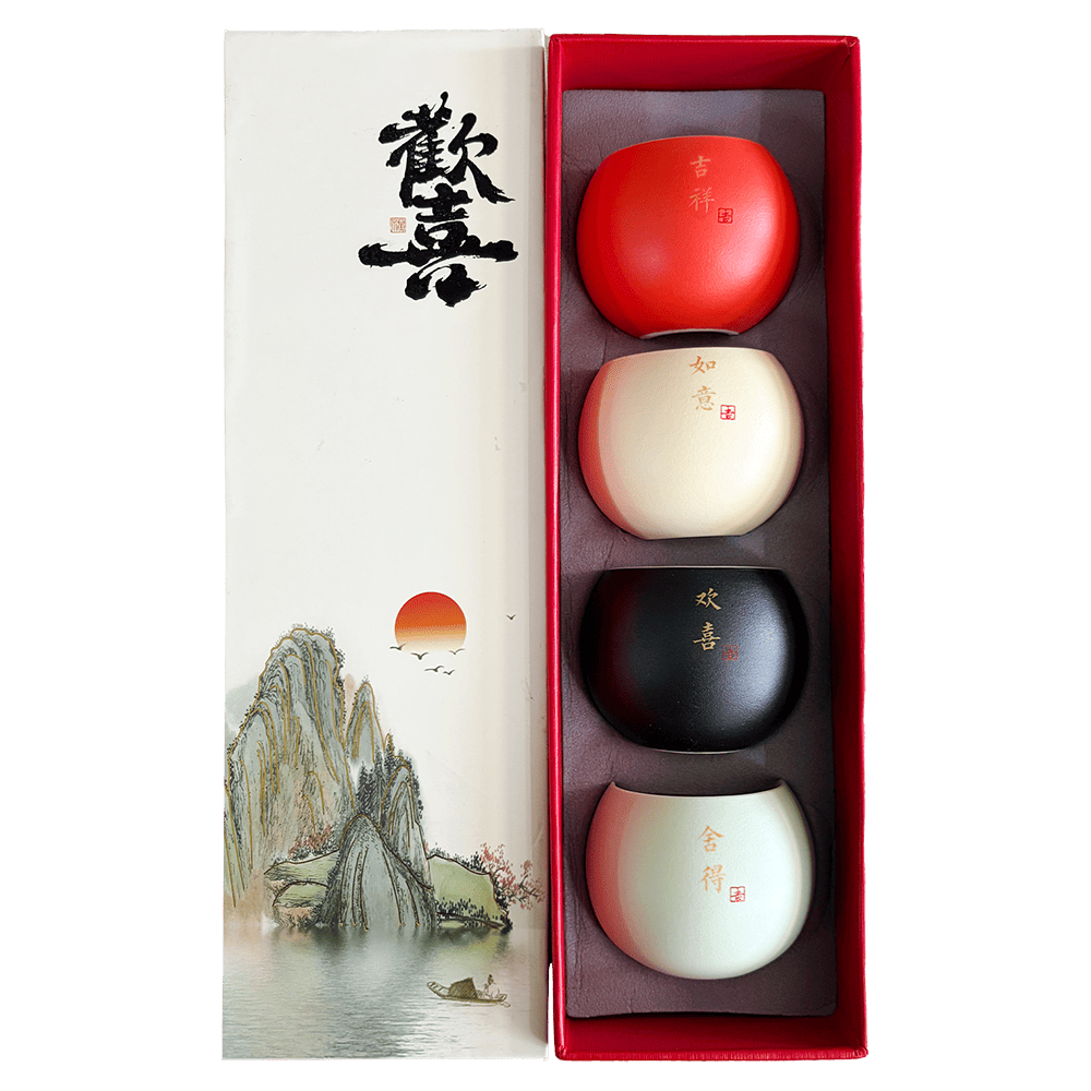 吉祥如意文創陶瓷茶杯組