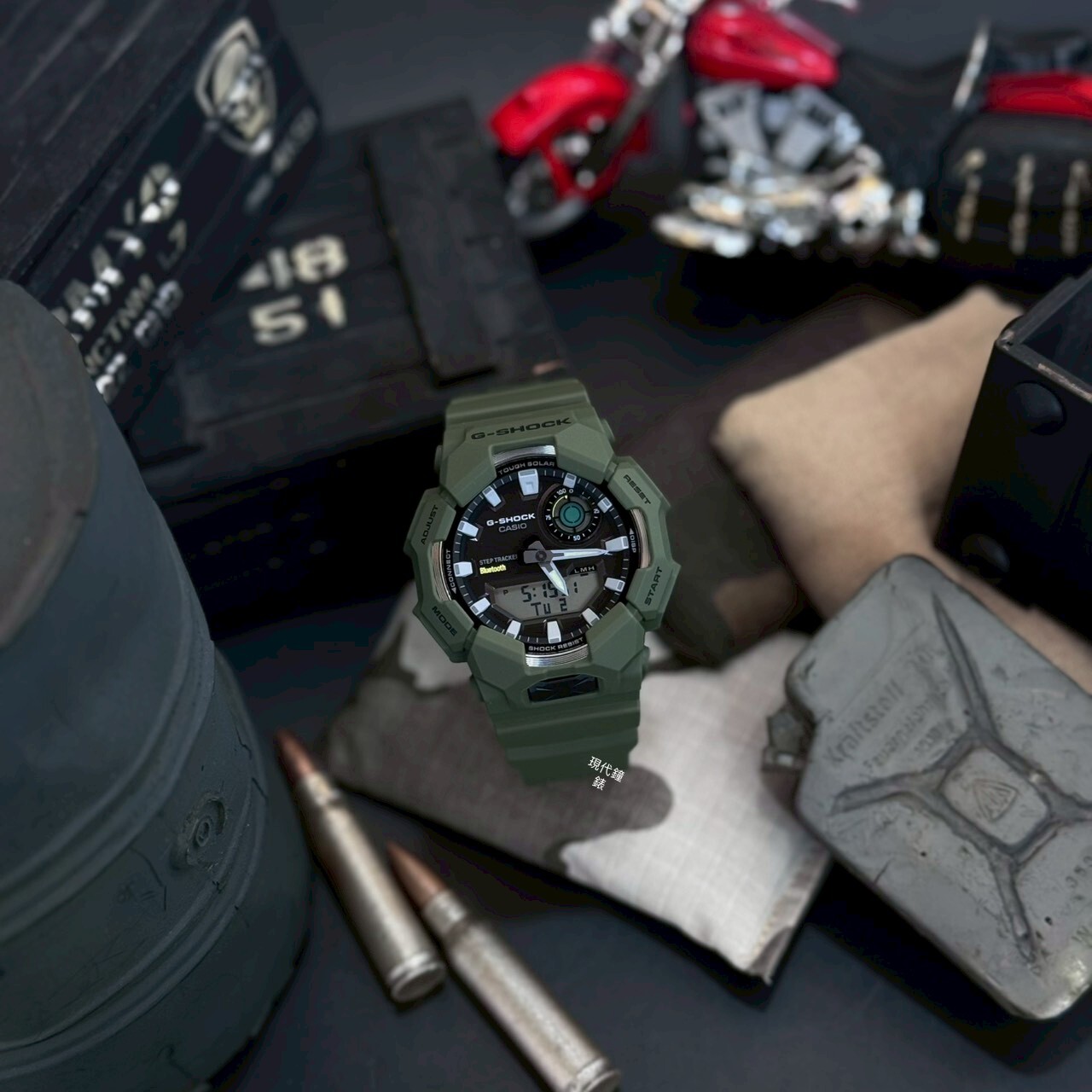 【G-SHCOK】太陽能 智慧藍芽 計步功能 雙顯錶 男錶 GA-B010-3A 49.3mm 現代鐘錶