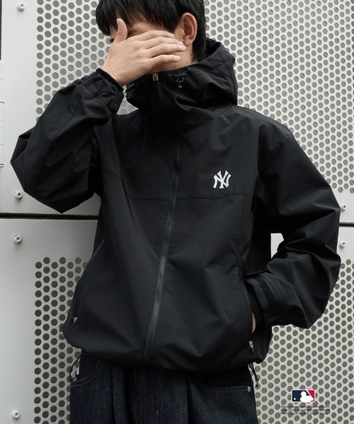 日本🇯🇵連線 Perushu x MLB 日本支線 刺繡Logo連帽防風外套 防潑水 寬鬆 隊徽刺繡 3色(任買兩件7-11免運)/預購