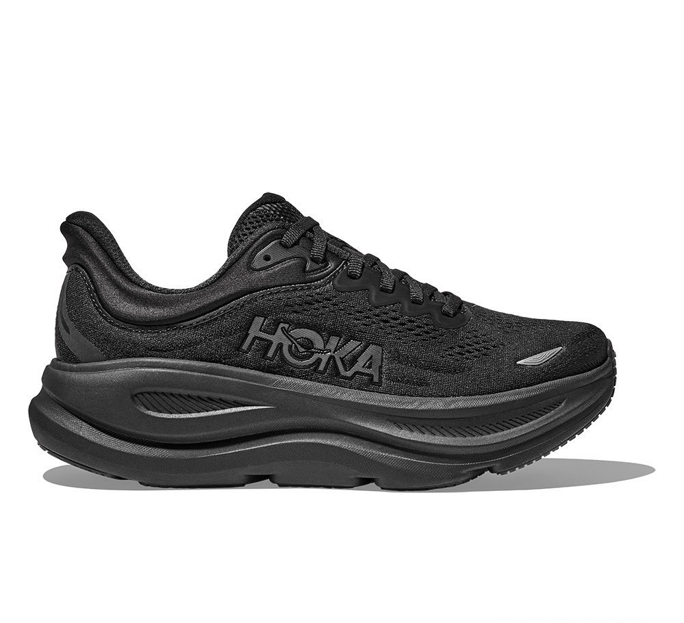 HOKA｜ 女 Bondi 9 寬楦 路跑鞋 黑
