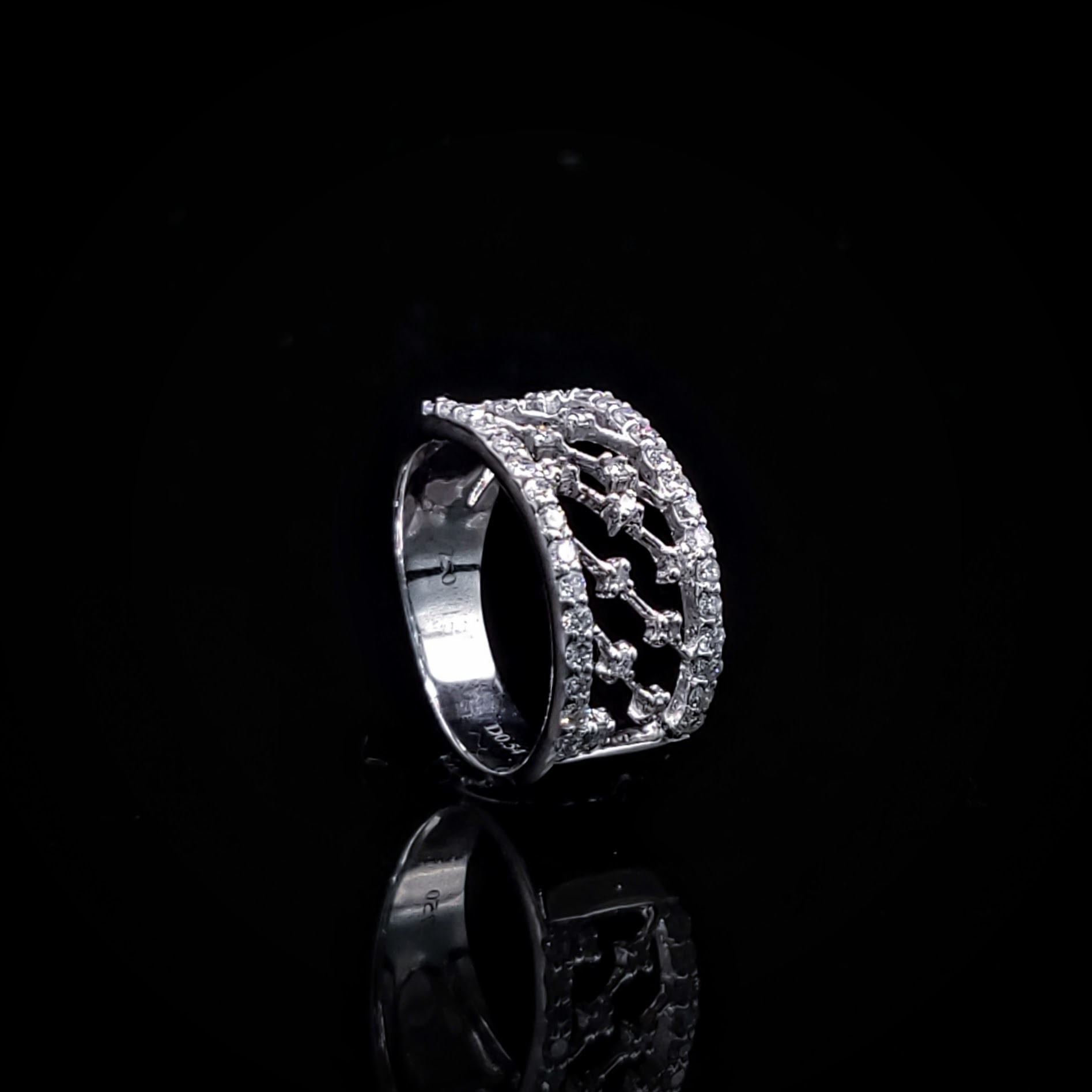 全新18K白金54份鑽石戒指