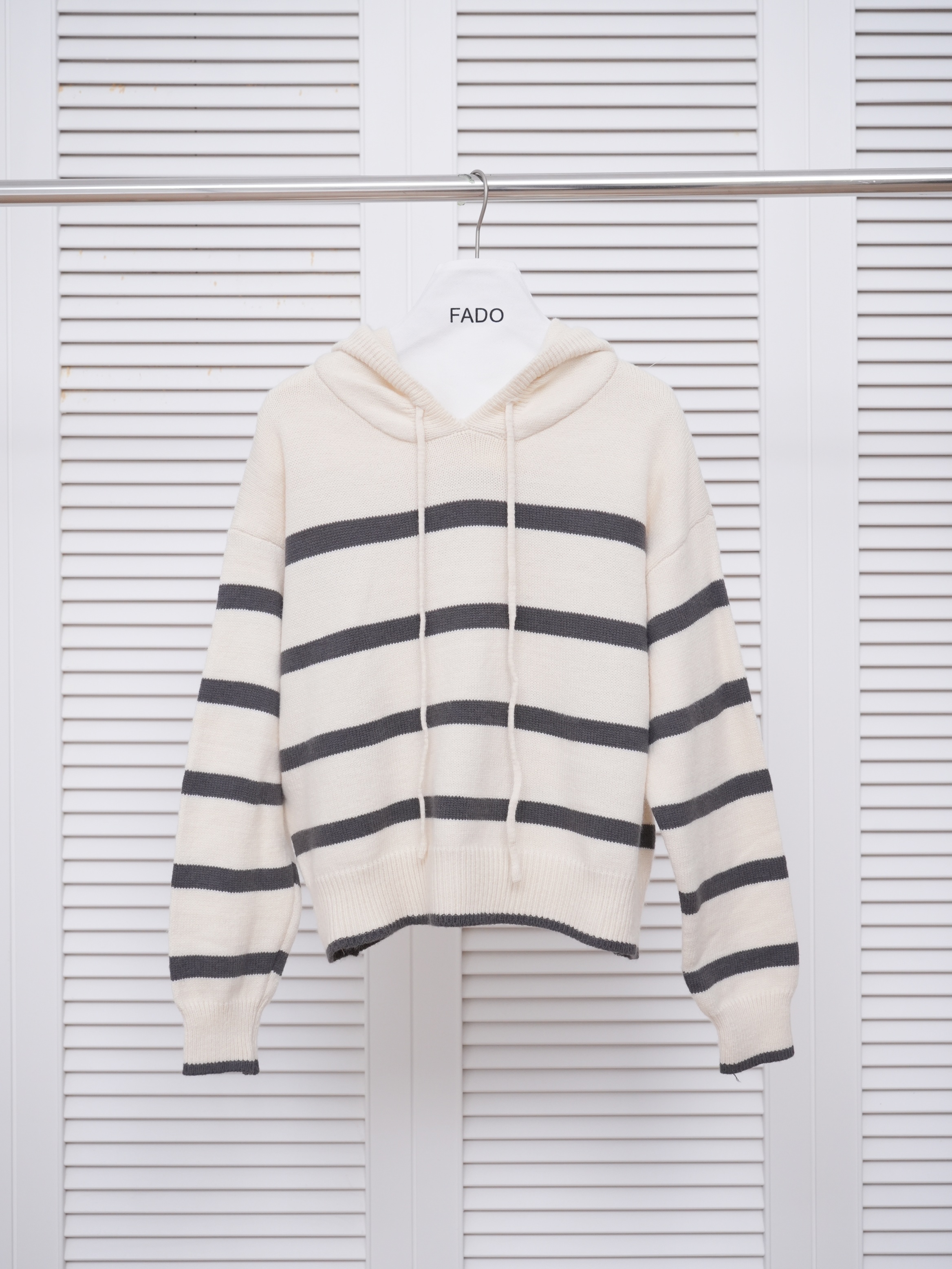 法朵Fado shop｜連帽橫條紋針織衫 0114087 三色