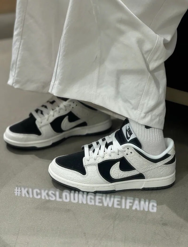 iSNEAKERS｜Nike Dunk Low "Embossed Black Sail" 浮雕 反轉熊貓 馬年限定 IF3944-001