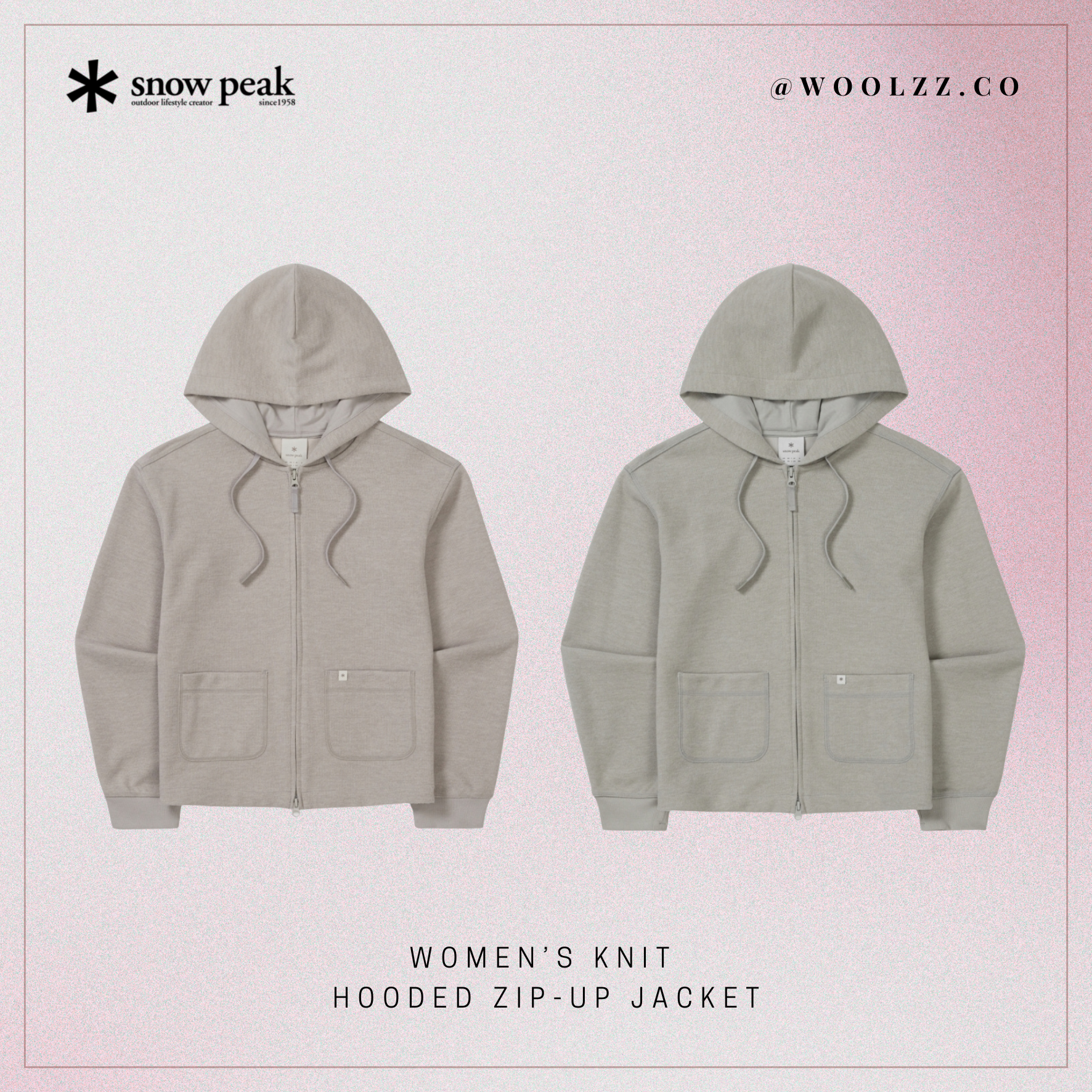 Snow Peak 針織女款連帽拉鍊外套S26SWF-FJ31