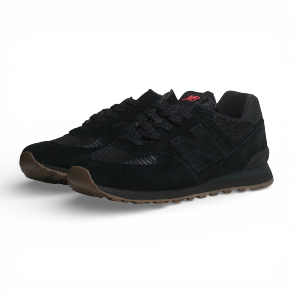 NEW BALANCE 休閒鞋 NB 574 黑紅 麂皮 新年款 情侶 男女 U5748HM