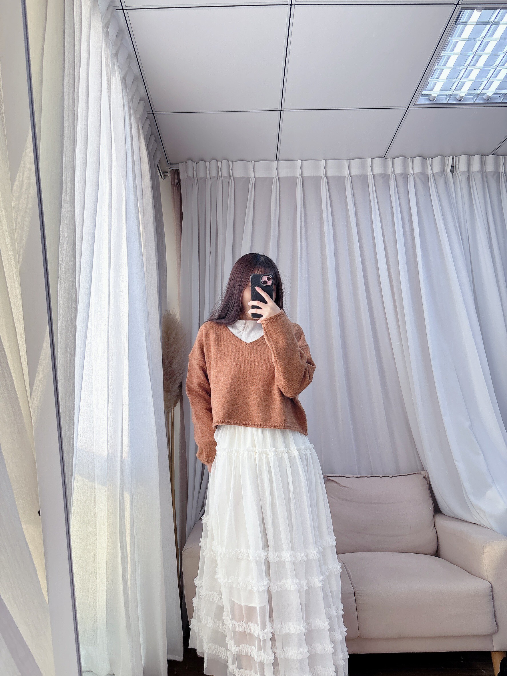 V領短版針織上衣