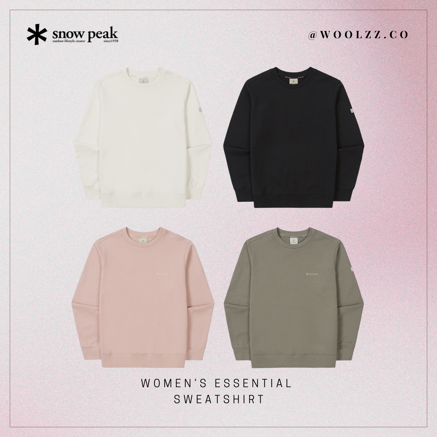 Snow Peak 女款基本款圓領衛衣 S26SWF-HT51