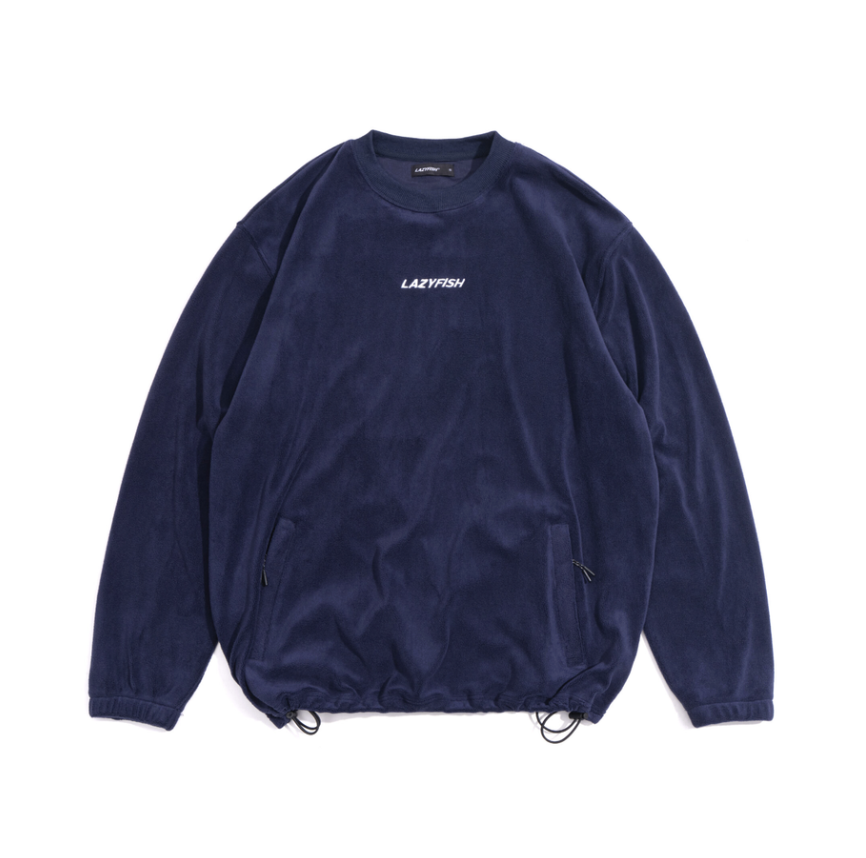 ▲LAZYFISH Crew Napped Sweater – Midnight Blue