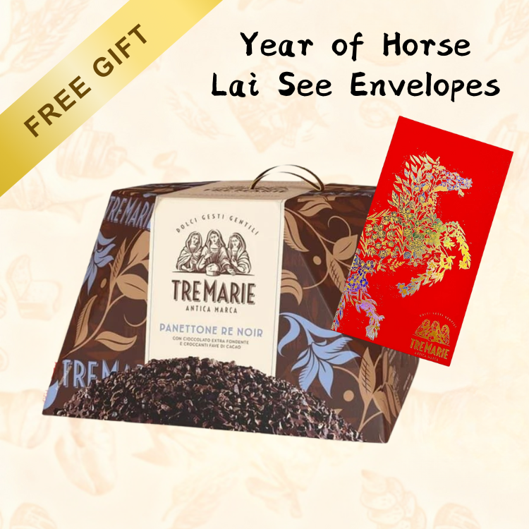 Tre Marie Panettone Extra Dark Chocolate & Cocoa Beans Kernels 900g