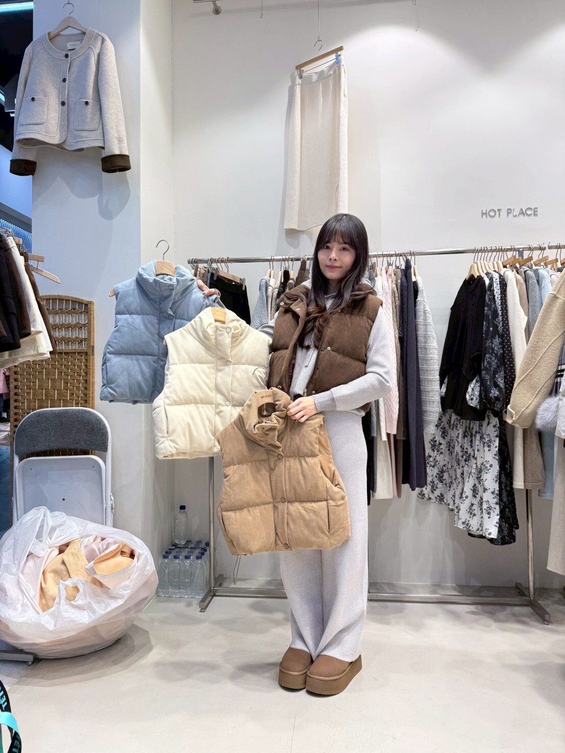 HP5429 燈心絨夾棉背心外套