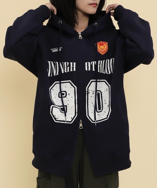 日本預訂 WINTER SALE WO Uniform Logo Zip Hoodie