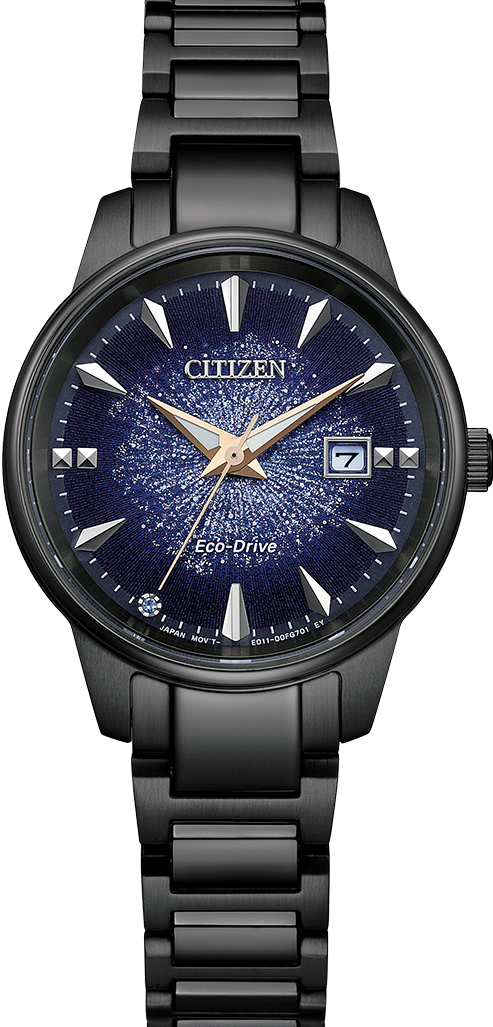 萬年鐘錶 - Citizen 星辰   宇宙銀河流光面盤光動能女錶  EW2595-81M   錶徑29.2MM
