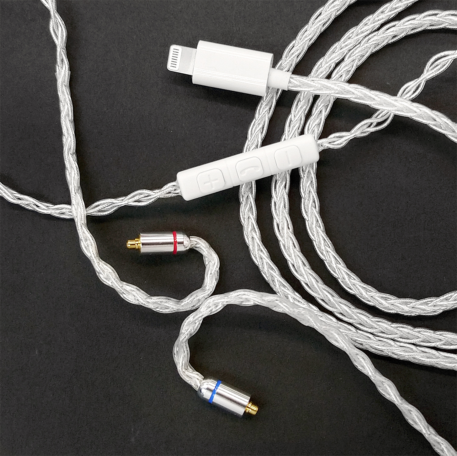 Reddle Audio – MIC 進階耳機升級線,連解碼耳擴 Lightning | 銅鍍銀8絞 | 3鍵線控連咪