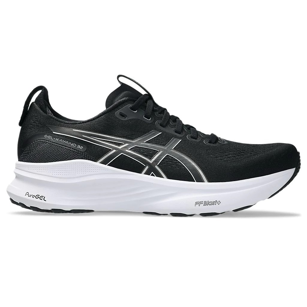 男鞋 ASICS GEL-KAYANO 32-2E 黑白 寬楦 支撐 緩震 透氣 回彈 拉環 運動 慢跑鞋【1011C051-002】