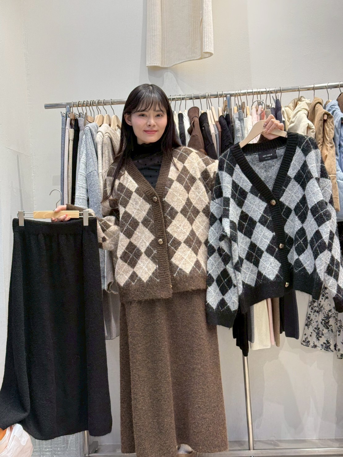 HP5412 菱格紋針織套裝