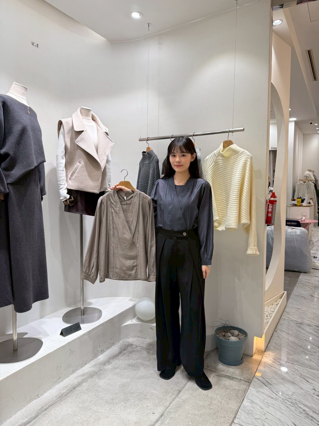 GI5420 氣質V領交叉設計恤衫