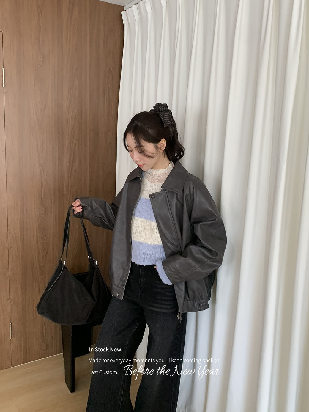 roshop made!oversized大輪廓霧面皮外套-2色