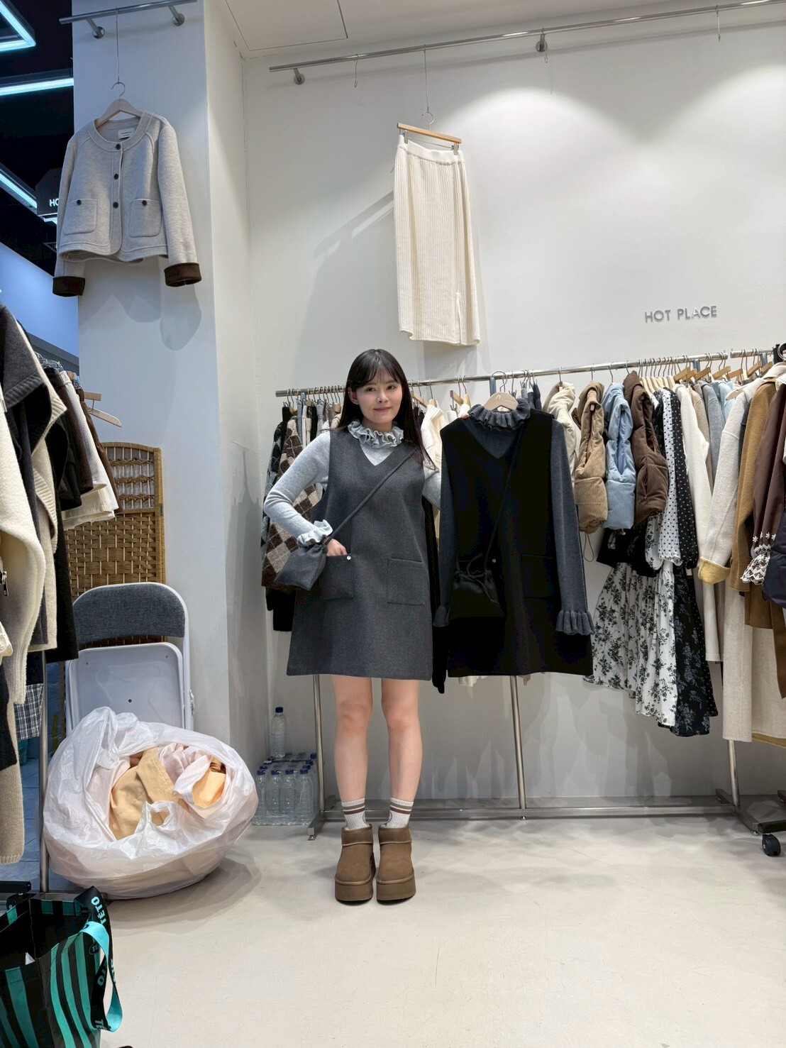 HP5410 層層花邊背心連身裙套裝