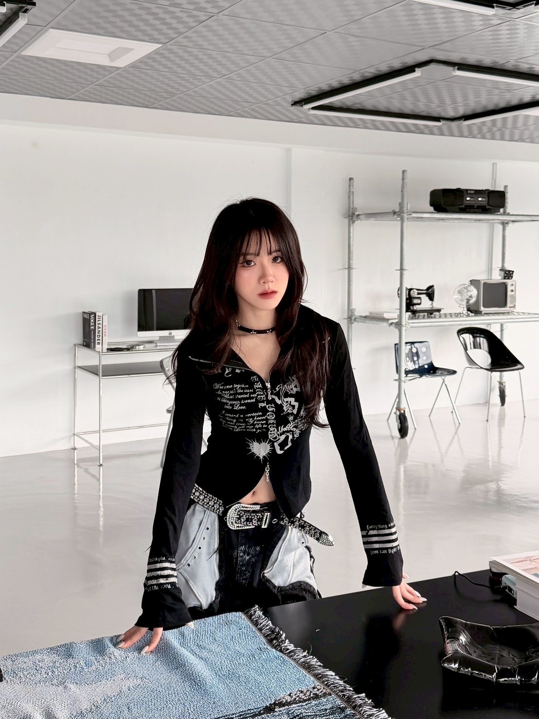 限時收單─★  ̟ !!古早感辣妹 美式辣妹印花polo上衣2colors