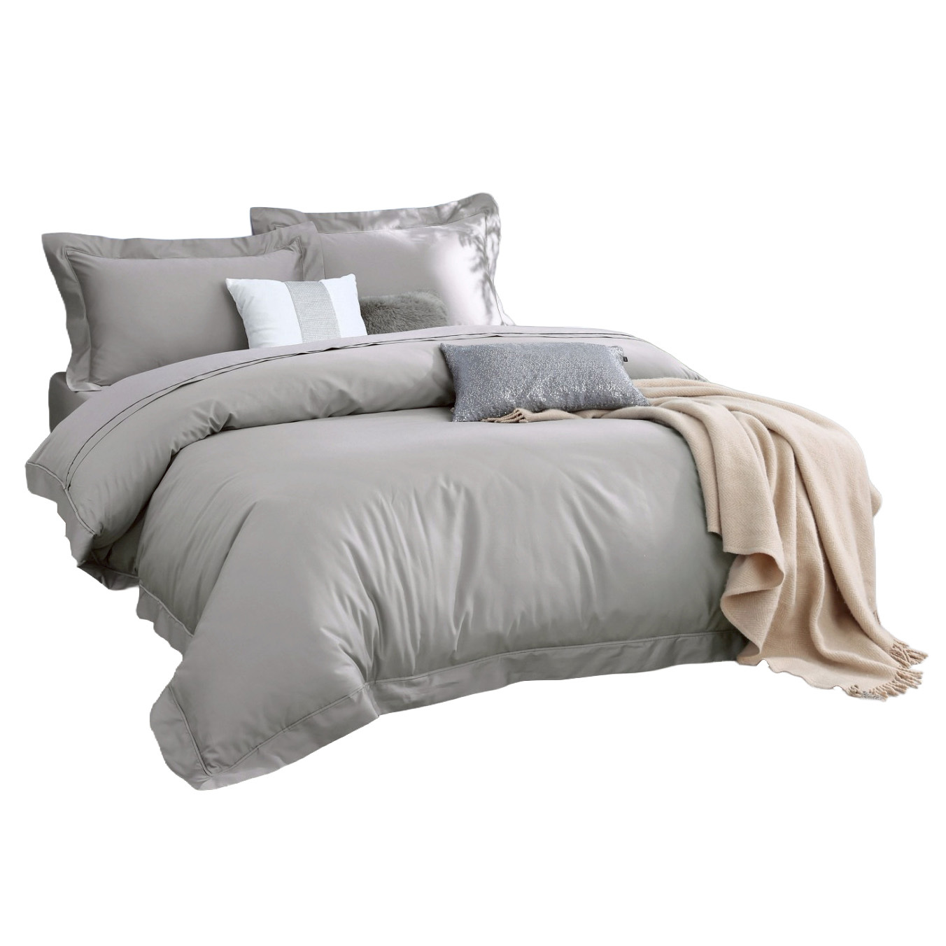 【藍貓BlueCat】60支頂級天絲床包兩用被套組