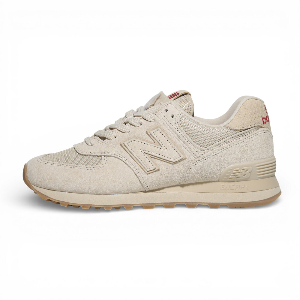 NEW BALANCE 休閒鞋 NB 574 卡其紅 麂皮 新年款 情侶 男女 U5742EB