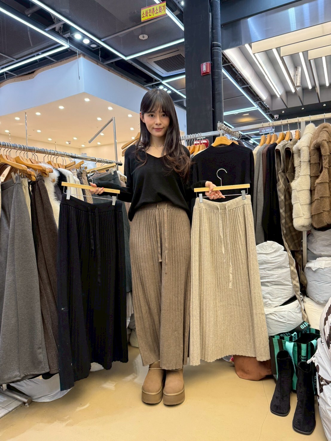 SA5417 針織百褶裙