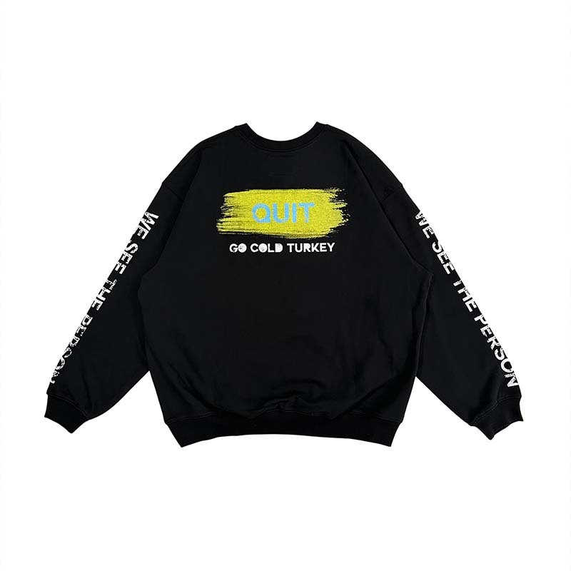 MTA Leave Sweatshirt Black 印花 寬鬆 落肩 衛衣 長袖 黑色 M25AWSS01-BK [台灣現貨]