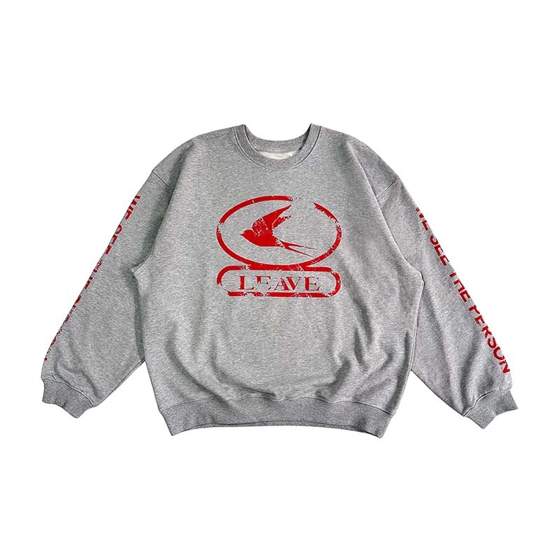 MTA Leave Sweatshirt Gray 印花 寬鬆 落肩 衛衣 長袖 灰色 M25AWSS01-GY [台灣現貨]