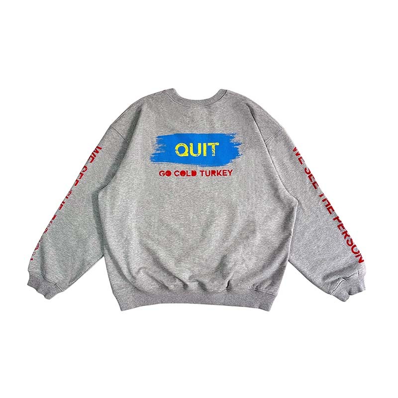 MTA Leave Sweatshirt Gray 印花 寬鬆 落肩 衛衣 長袖 灰色 M25AWSS01-GY [台灣現貨]