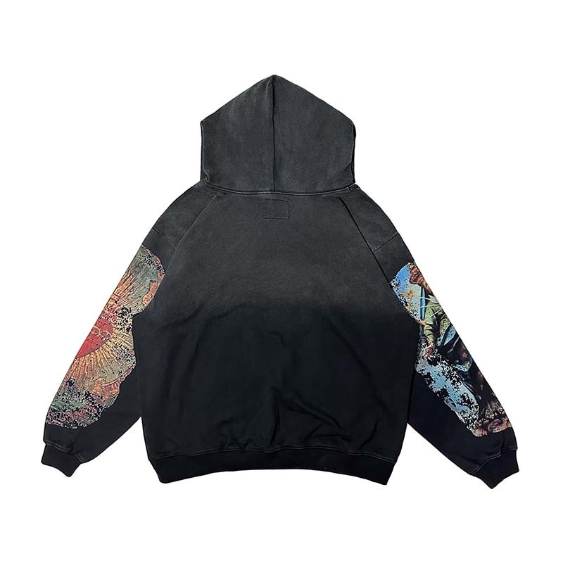 MTA Pattern Wash Hoodie 印花 重磅 水洗 連帽上衣 帽T 黑色 M25AWHD01-BK [台灣現貨]