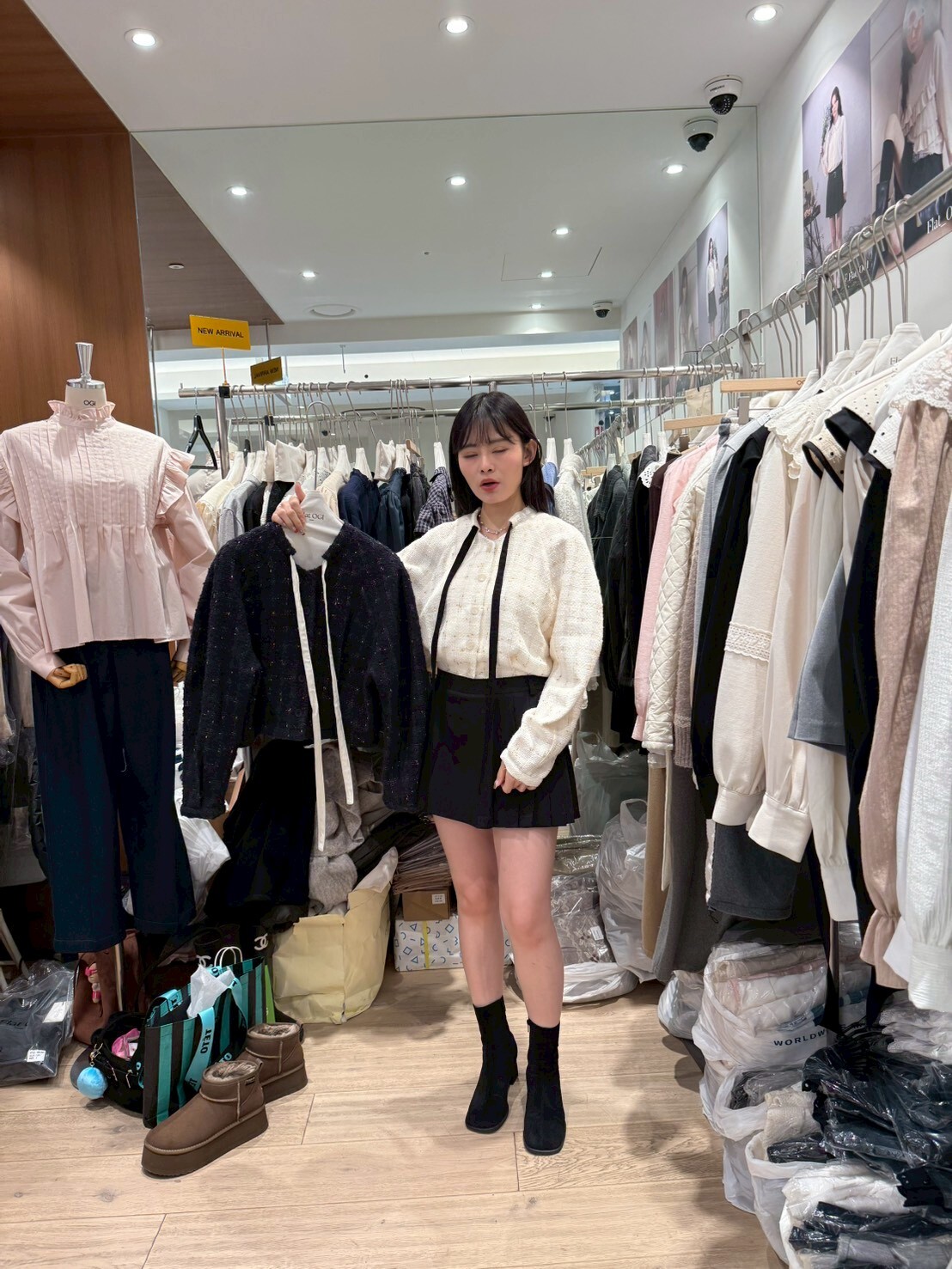 OG5413 毛呢暗紋插肩外套