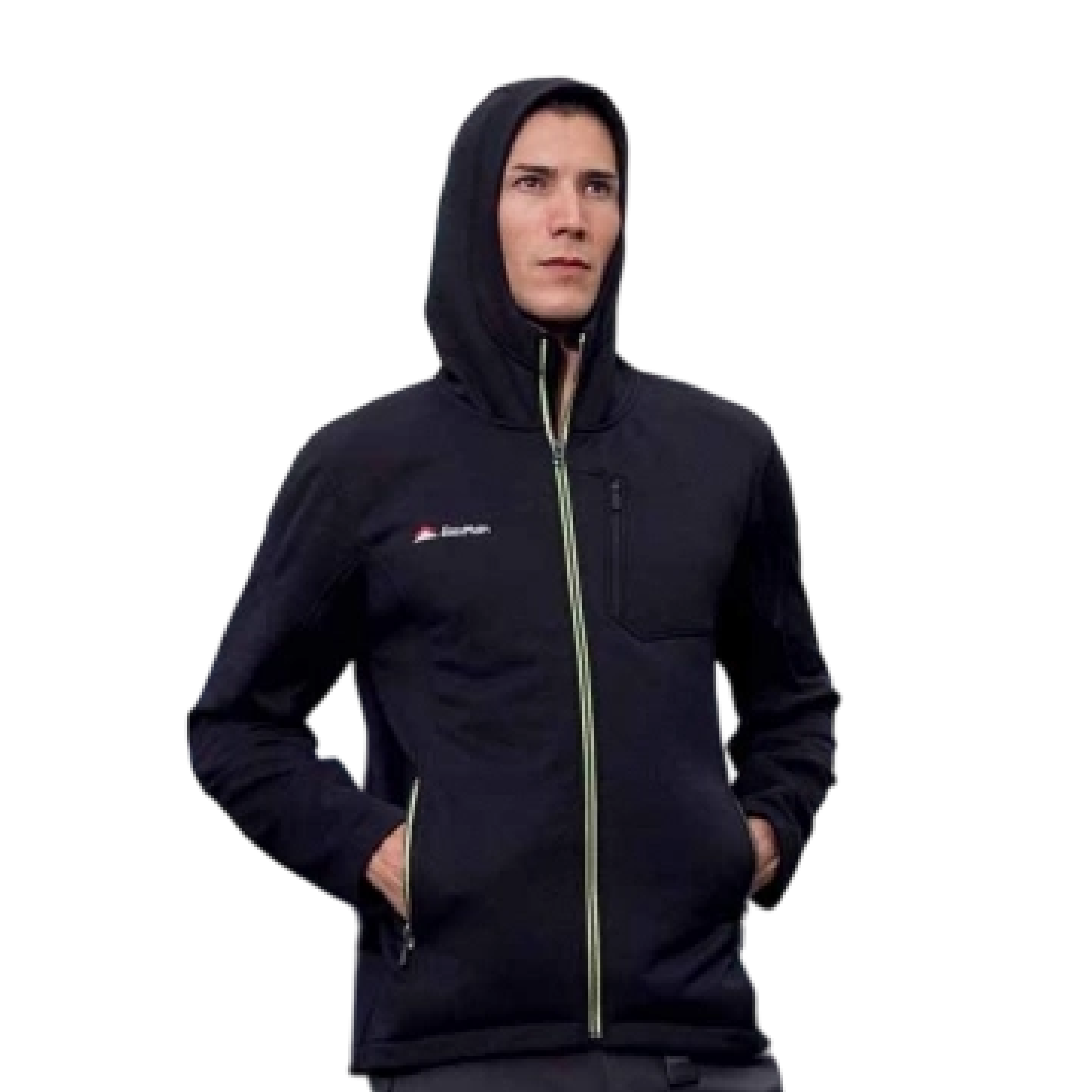 EasyMain 衣力美 專業保暖連帽外套 男款 (黑色) 04EMC1697