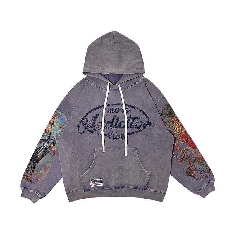 MTA Pattern Wash Hoodie 印花 重磅 水洗 連帽上衣 帽T 紫色 M25AWHD01-PL [台灣現貨]