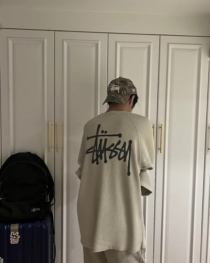 【現貨】Stussy Basic Thermal 華夫格 長袖 大學t