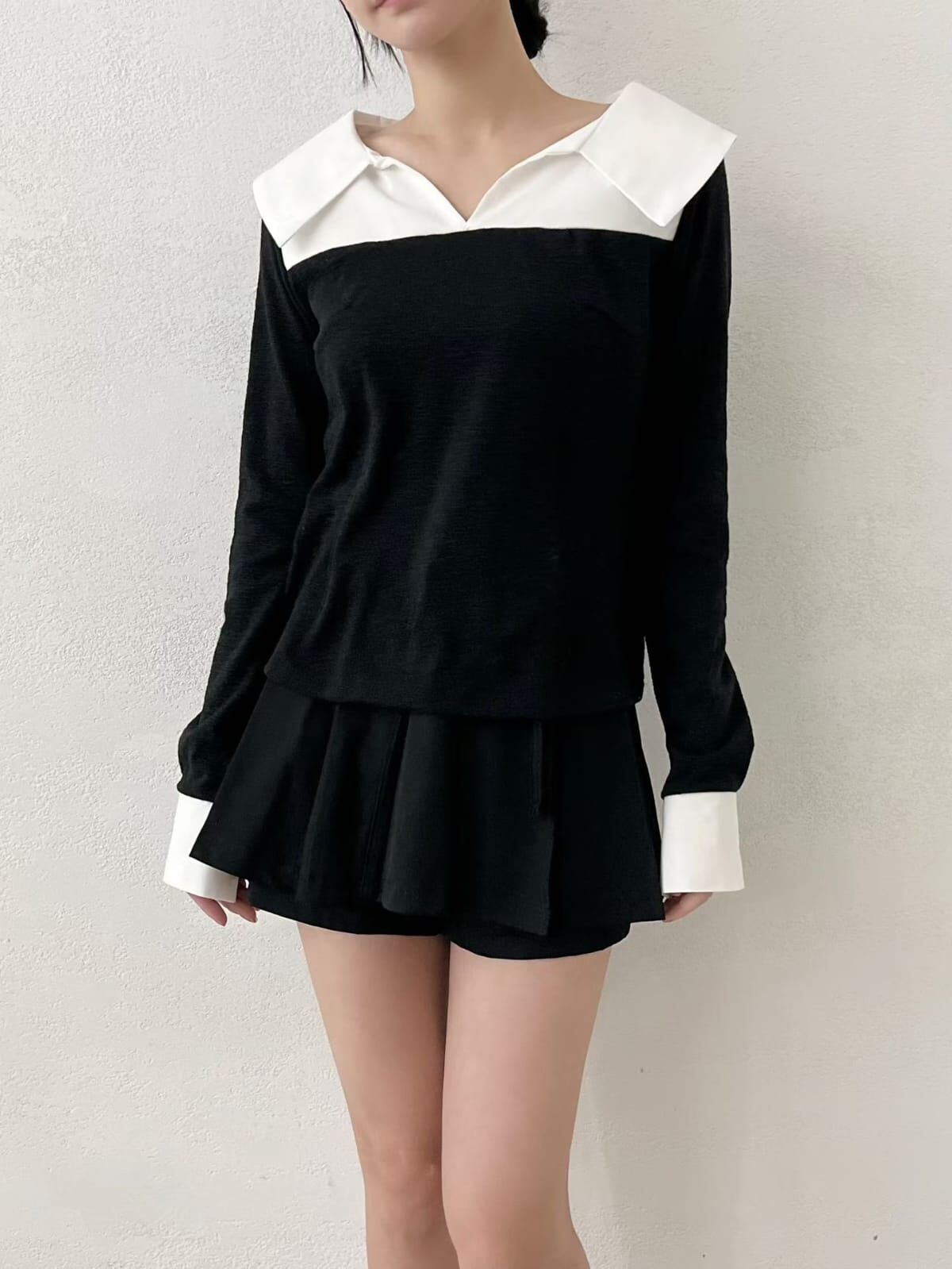 SU5381 反領假兩件top *特價* (購物金不適用)